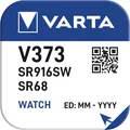 V373 Uhrenbatterie Knopfzelle = SR68SW SR916SW VARTA