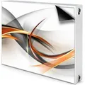 Tulup Magnetfolie für Heizkörper Abstrakte Linien Heizkörper Abdeckung Magnetisch 80x60 cm Grau Magnetfolie für Heizkörper