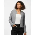 pieces Strickjacke PCMALOU LS KNIT CARDIGAN NOOS BC Materialmix, slim fit grau XL (42)