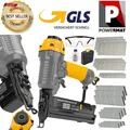 DRUCKLUFT NAILER HEFTER KLAMMERGERÄT PNEUMATIC TAKER SET HEFTER NÄGEL 2IN1