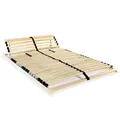 vidaXL Lattenrost 28 Latten 7 Zonen 100x200cm Lattenrahmen Bettrost Holzlatten