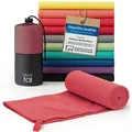 Blumtal Sporthandtuch Mikrofaser Handtuch - kompakte Mikrofaser Handtücher, Mikrofaser (inkl. Transporttasche, einzeln oder als Set verfügbar, 1-St), ultra leicht & schnelltrocknend, Reisehandtuch, Strandhandtuch rosa 100 cm x 200 cm