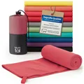 Blumtal Mikrofaser Handtuch leicht & extra saugstark - schnelltrocknende Microfaser Handtücher - optimal als Fitness Handtuch/Strandtuch Mikrofaser/Gym Towel - Reisehandtuch kompakt - Pink