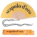 – Holzfächer mit der Aufschrift "Scapolo d’oro“. Elegantes Accessoire für Hoc...