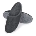 HEYO Filz Pantoletten Warme Leichte Pantoffeln Hausschuhe für Damen Herren Filzpantoffeln Größen 36-48 (Grau, EU Schuhgrößensystem, Erwachsene, Numerisch, M, 44)