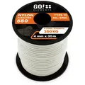 GO!elements Abspannleine Paracord 550 - 4mm, Paracord 550 aus reißfester Nylonschnur weiß 30m