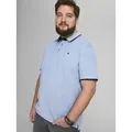 Jack & Jones PlusSize Poloshirt JJEPAULOS POLO SS NOOS PLS Baumwolle, regular fit blau 6XL (74/76)