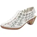 Rieker 46778 Damen Sommer Hochfrontpumps weiß 41 EU