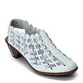 Rieker Damen 46778 Halbschuhe, Weiß/Mehrfarbig, 41 EU