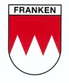Aufkleber Wappen Franken 80 x 60 mm