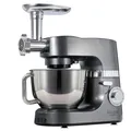 ADLER EUROPE AD 4221 Küchenmaschine, Planetenroboter, 2200W, 7L Edelstahlschüssel, 6 Geschwindigkeiten, 4in1 multifunktionale Rührmaschine, Knetmaschine, Fleischwolf, Anti-Spritzdeckel, neiger Kopf