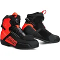 SHIMA Edge Vented Motorrad Schuhe, schwarz-rot, Größe 42 für Männer
