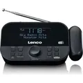 Lenco CR-615BK - DAB+ und FM-Radiowecker mit Projektion - Schwarz - Schwarz