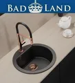 Granitspüle Dafne Spülbecken rund Schwarz Ø 51x20,5 Siphon Gratis!