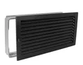 CB-TEC Lüftungsgitter Warmluftgitter WG 4523 S Lüftungsgitter Schwarz 450 x 230 Abluftgitter, Regulierbare Lamellen