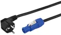 Monacor AAC-115P Strom Anschlusskabel [1x Schutzkontakt-Stecker - 1x PowerCon-Stecker] 2.00m Schwarz