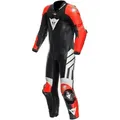 Dainese Motorradkombi Mugello 3 D-Air perforierte 1-Teiler Motorrad Lederkombi Atmungsaktiv thermisch protektoren abriebfest rot|schwarz 48
