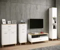 VCM Holz Kommode | Sideboard mit 2 Drehtüren | Maße ca. H. 81 x B. 60 x T. 32 cm - Lindas
