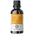 NATURE LOVE® Vitamin D3 5000 (50ml flüssig) - Laborgeprüfte 5000 I.E. pro Tropfen - in MCT-Öl aus Kokos - Vitamin D hochdosiert - hoch bioverfügbar, sehr hohe Stabilität - in Deutschland produziert