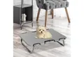 PawHut Tierbett für kleine Hunde, Gestell aus Stahlrohr, Bezug aus 600D Oxford, für Draußen Camping, 59 x 46 x 15 cm, Grau