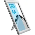 Klapprahmen A4 Opti Frame, mit Rückenstütze silber  | 25 mm, Aluminium|ABS-Kunststoff