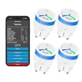 Tasmota Steckdose NOUS A8T, Kleinste Wlan ESP32 smart plug, 10A mini wifi steckdosen mit stromverbrauch stromzähler, zeitschaltuhr, Kompatibel mit Matter, Alexa, Google Home Assistant, MQTT, 2.4G