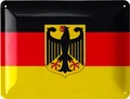 LANOLU Retro Blechschild Deustchland Adler Metallschild  15x20cm