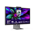 Philips 27E3U7903-27 Zoll 5K Ultra HD+ Monitor, Webcam, höhenverstellbar, Lautsprecher, HDR600 (5120x2880@70Hz, HDMI 2.1, DisplayPort in/Out, USB-C (96 W Power Delivery), RJ45, USB Hub) grau