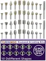 Diamant Fräser Set 42 Stück, Körnung 46&120 Diamant Frässtifte Schleifstifte Kompatibel mit Dremel Rotary Tool mit 1/8" Schaft Passform für Stein Glas Keramik Schnitzen,Schleifen,Polieren,Gravieren