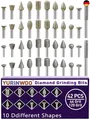 Diamant Fräser Set 42 Stück, Körnung 46&amp;120 Diamant Frässtifte Sch