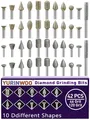 Diamant Fräser Set 42 Stück, Körnung 46&amp;120 Diamant Frässtifte Sch