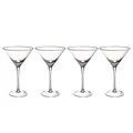 BUTLERS 4er Set Martiniglas 300ml Vintage Gläser mit Goldrand - GOLDEN TWENTIES - Cocktailgläser Set, Martinischalen Set | Trinkgeschirr für Margarita, Cosmopolitan, Daiquiri, Desserts