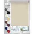 Sonello Verdunkelungsrollo Klemmfix ohne Bohren 115 x 130 Creme Verdunklungsrollo Fensterrollo Rollo Seitenzugrollo Klemmrollo für Fenster & Tür - Creme