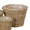 Pflanzkorb BASKET grau braun D32cm Rattankorb Kooboo Farmhouse Deko Landhausstil