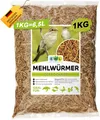 Mehlwürmer getrocknet 1kg = 6500ml Insektensnack für Vögel, Fische, Sc