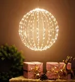 LED Leuchtkugel 50 cm faltbar Weihnachtsbeleuchtung Ball 320 LED Lichterkette