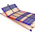 Lattenrost Sleep Best 42® Vario Plus, Schlummerparadies, Kopfteil manuell verstellbar, Fußteil manuell verstellbar, aus 100% BUCHE, 10 Jahre Garantie, SCHULTERFRÄSUNG, unmontiert 140 cm x 200 cm x 7,5 cm