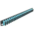 "DeLOCK - Glasfaser-Spleißboxpaneel - Vorderseite - SC SM X 48 - Schwarz, Aquamarin - 1U - 48.3 cm (19\")"