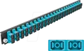 DELOCK 43366 - 19'' Spleißbox Frontblende, 24 Port, SC Duplex, aqua