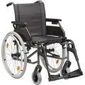 Standardrollstuhl Tomtar MR-S mit Trommelbremse, Kombiarmlehne, Polyurethanmangan grey metallic>>>>SB 48 cm