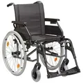 Dietz Group Rollstuhl TOMTAR MR-S Rollstuhl faltbar Made in Germany, stabil, langlebig, platzsparend, Sitzbreite wählbar 39/42/45/48/51 cm schwarz 48 cm