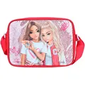 Depesche 12235 TOPModel One Love - Umhängetasche in Rosa und Rot mit Herzen, Tasche mit Reißverschluss und längenverstellbarem Tragegurt