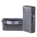MATADOR Cardholder Damen Blau #Madrid mit edler Geschenk Box, Elegantes Geldbeutel Leder Blau mit RFID Blocker, Luxus Frauen Portmonee Viele Kartenfächer