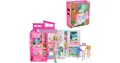 Barbie Ferienhaus Puppe und Spielset (mit 4 Spielbereichen und 11 Zubehörteilen