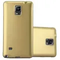 Cadorabo Schutzhülle für Samsung Galaxy NOTE 4 Hülle in Gold Handyhülle TPU Silikon Etui Cover Case