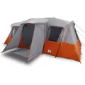 vidaXL Kuppelzelt Zelt Campingzelt Tunnelzelt Familienzelt 16 Personen Grau Wasserdicht grau