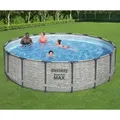 Power Steel Swimming Pool Rund 488x122cm Schwimmbad Schwimmbecken Bestway