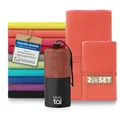 Blumtal Mikrofaser Handtuch leicht & extra saugstark - schnelltrocknende Microfaser Handtücher - optimal als Fitness Handtuch/Strandtuch Mikrofaser/Gym Towel - Reisehandtuch kompakt - Coral - Rot