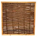 Zaun Teilelement Weidengeflechtzaun Fako 120 x 140 cm braun
