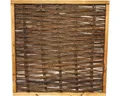 Zaun Teilelement Weidengeflechtzaun Fako 120 x 140 cm braun